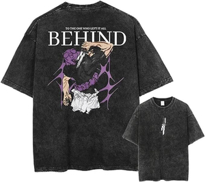 Camiseta Gráfica de Estilo Vintage de Moda, Divertida con Estampado de Pareja de Dibujos Animados, de Algodón, Casual, Streetwear, Oversize, Personalizable con tu Marca - Product Image 2