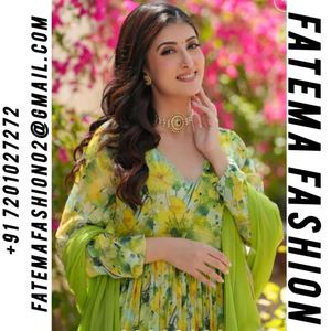 Meilleure qualité pour Unique nouveau beau costume de créateur sur haevy Faux Georgette tissu avec impression intérieure et numérique et travail à la main - Product Image 2