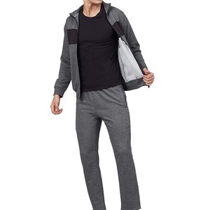 Wholesale Custom 100% Cotton Winter Tracksuits Customized Logo <b>Men</b>’s Sportswear Tracksuit <b>Sets</b> - Product Image 2