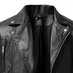LUXMONT WA-005 Men's Winter <b>Motorcycle</b> <b>Leather</b> <b>Jacket</b> <b>Armor</b> Padding Cotton Half Zip Closure Windproof Breathable Quick Dry Stand - Product Image 6