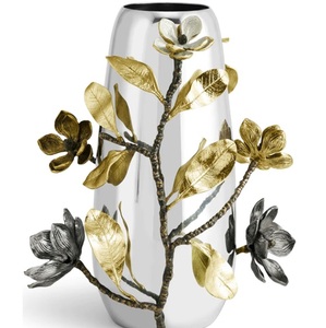 Jarrones de Flores de Aluminio Personalizados de Alta Calidad con Detalles de Ramas, Jarrón de Mesa de Diseño Moderno para Bodas, Tamaño y Forma Personalizados - Product Image 6