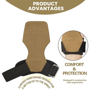 Sangles de poignet en cuir personnalisées pour la musculation et gants de gym antidérapants avec support de préhension pour soulevé de terre, powerlifting, musculation et fitness - Product Image 5