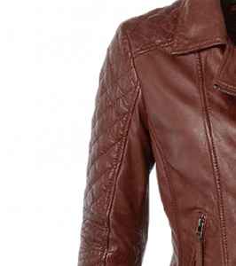 Custom Women Genuine Leather Biker Jacket Breathable Winter OEM ODM Custom Logo Embroidery Private Label Manufacturer - Product Image 3