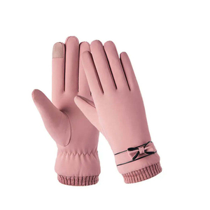 Guantes de Piel de Oveja Pura OEM 2026, Nuevo Modelo, para Damas, con Logotipo Personalizado, Cierre Abierto, Estilo Moderno - Product Image 1