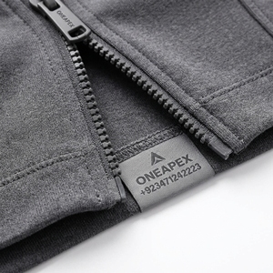 Womens Gray Zip Up Hoodie Yoga Set Long Sleeve Crop Top High Waist <b>Leggings</b> Gym Fitness Workout Activewear Two Piece Set - Product Image 5