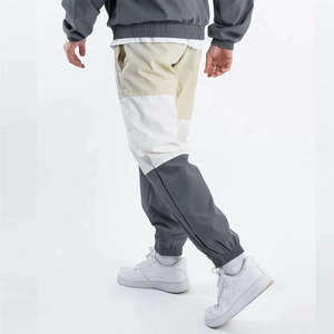 Custom Logo Men Color Block Windbreaker Set 2 Piece Tracksuit Lightweight <b>Waterproof</b> <b>Jacket</b> Pants Jogging Suit Streetwear Outfit - Product Image 5