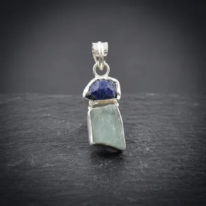 925 Sterling Silver Tanzanite Pendant Handmade Natural Gemstone Jewelry Vintage Bohemia Style Unisex Fashion Jewelry Gift - Product Image 2