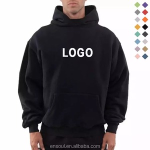 Sweat-shirts à capuche en molleton bouclette 100 % coton, unis, imprimés numériquement, teints, avec logo personnalisé brodé, vente en gros, OEM - Product Image 2