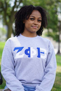 เสื้อสเวตเชิ้ตคอกลมผ้าฝ้ายถักพิมพ์ลายโลโก้แบบใหม่ Zeta Phe Beta ผลิตโดยผู้ผลิตเสื้อผ้าสำหรับผู้หญิง - Product Image 1