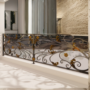 Barandilla de Balcón de Acero, Barandillas de Balcón de Hierro Forjado Personalizadas, Diseño Decorativo para Uso en Interiores y Exteriores, Resistentes y Elegantes - Product Image 3