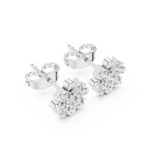 Pendientes de tuerca de estilo coreano de oro de 10 quilates con etiqueta de lujo para mujer, joyería de plata de diseño minimalista - Product Image 3