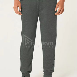 Pantalon évasé pour homme en coton biologique écoresponsable, personnalisable OEM, pantalon de survêtement ample en molleton à jambe large, avec logo de marque - Product Image 1