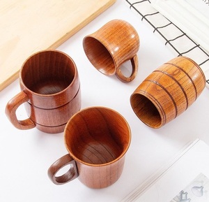 Mug en bois naturel, fabriqué à la main à partir de bois massif, mug à café rustique, réutilisable, écologique, pour la maison, les restaurants et les cafés. - Product Image 3