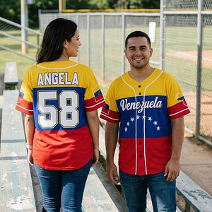 Maillot de baseball personnalisé du Venezuela - Chemises de sport personnalisées Veneka Pride avec nom et numéro, Camisas de Beisbol Venezuela 2026 - Product Image 3