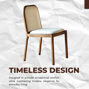 Chaise de salle à manger en rotin fabriquée au Vietnam, en bois de frêne - Product Image 6