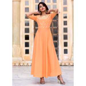 Vestido de Noche Hecho a Mano con Cuello Redondo y Corte en A, Talla XS Exclusiva, Cintura Natural, Elegante y con Detalles Artesanales - Product Image 6