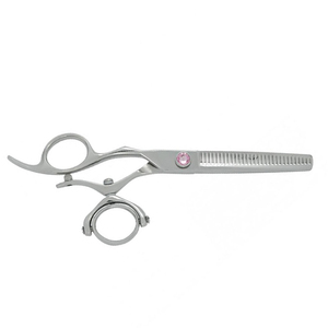 Tijeras de Peluquería Profesionales de Color Plateado, Tijeras para Adelgazar el Cabello con Punta Afilada de Acero Inoxidable, Tijeras de Peluquería para Salón - Product Image 4
