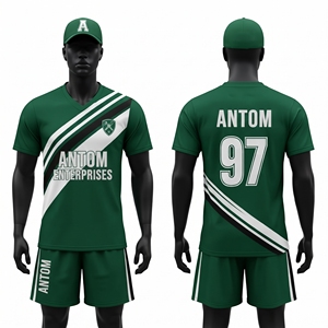 Custom Sublimated Netball Uniform Set Blue Green V Neck <b>Jersey</b> <b>Shorts</b> Breathable Polyester Team Wear <b>For</b> USA Australia NZ Clubs - Product Image 3