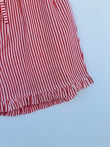 Shorts de Verano Ligeros de Algodón a Rayas Rojas y Blancas para Mujer, Estilo Bohemio, Cintura Elástica, Shorts de Playa, Casuales, Cómodos para el Día a Día - Product Image 4