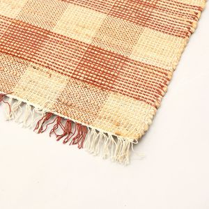Tapis en jute et coton tissé à la main, motif écossais marron, 5x7 pieds, tapis et ensembles de tapis artisanaux - Product Image 2