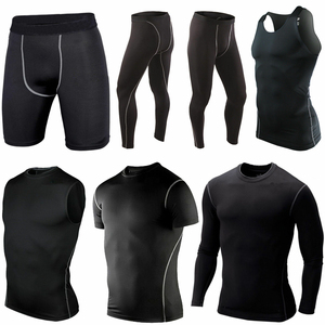 Nuevo Conjunto de Compresión para Hombre, Ropa Deportiva de Dos Piezas, Camiseta de Manga Larga y Leggings, Ropa de Gimnasio para Entrenamiento Físico - Product Image 1
