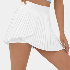 Jupe-short de tennis personnalisée pour femme en nylon et élasthanne, mini-jupe de golf avec short intégré, fabricant OEM - Product Image 1