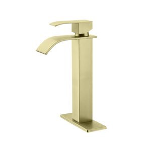 Grifo de lavabo monomando con caño en cascada para baño, categoría de producto: grifos de lavabo - Product Image 1