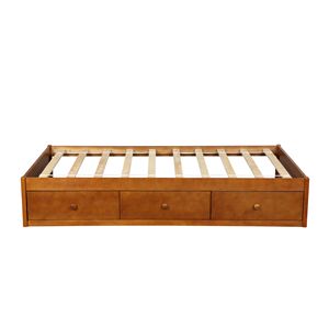 Lit plateforme en bois avec rangement Orisfur, taille double, avec 3 tiroirs, RT Furniture - Product Image 3