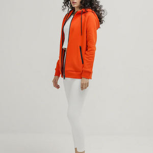 Sudadera con Capucha de Algodón para Mujer, Diseño 2025, con Cierre, Forro Polar, Tallas Grandes, Proveedor Mayorista OEM - Product Image 2