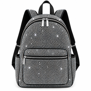 Mochila al por mayor con pedrería – Mochila de moda de lujo adornada con cristales para damas - Product Image 5
