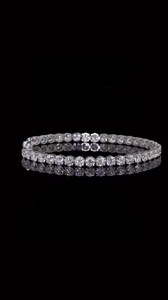 Lab Grown Diamond Tennis <b>Bracelet</b> for Women | Luxury IGI Certified Gold Plated 18K | Brilliant Cut White Diamonds | Elegant - Product Image 2