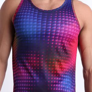 เสื้อกล้ามชายแขนกุดยืดได้สำหรับออกกำลังกายกลางแจ้งหรือยิม - Product Image 5