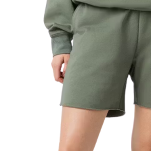<b>Womens</b> Casual <b>Sweat</b> <b>Shorts</b> Elastic Waist Adjustable Drawstring Relaxed Fit Straight Leg Open Hem Custom Wholesale OEM Supplier - Product Image 4