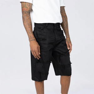 Pantalones Cortos de Mezclilla para Hombre, Diseño Personalizado con Sublimación, Cintura Elástica, Casuales, para Fitness, Verano - Product Image 2