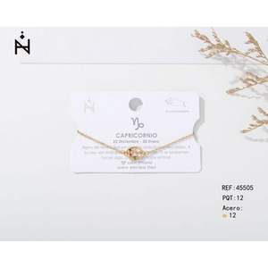 สร้อยข้อมือเพชรราศีมังกร Z+ ขนาด 12 มม. สแตนเลสสตีล เครื่องประดับโหราศาสตร์แบบมินิมอล - Product Image 1