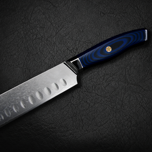 Cuchillo de Chef Japonés Ambidiestro Hecho a Mano con Hoja de Acero Damasco Forjado y Mango G10, Cuchillo de Cocina Multiusos Ecológico para Bricolaje - Product Image 4