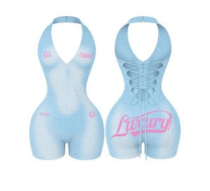 2026 Premium Quality Trending Women's Summer Sexy Mesh Lace-up Jumpsuit New Backless Hollow Out Short Jumpsuits for Lady - Product Image 2