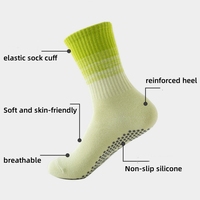 Chaussettes de yoga et de Pilates antidérapantes à gradient, en coton et silicone, pour la danse, le ballet, le fitness, les sports d'intérieur, chaussettes pour femmes, vente en gros