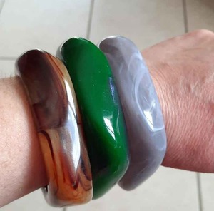 Fashion Resin Bangle <b>Bracelet</b> Elegant Handmade Jewelry for Women by Madiha Art and Crafts - Product Image 5
