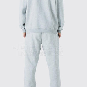 Ensemble de survêtement baggy pour homme, coupe régulière, élégant, deux pièces, sweat à capuche et pantalon, pour l'entraînement, les voyages, le style décontracté urbain, hiver, couleur unie - Product Image 3