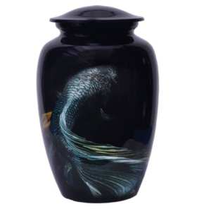 Urnas Metálicas para Cenizas con Diseño de Aurora Boreal, Urnas Conmemorativas Inspiradas en la Naturaleza, Urnas Decorativas para Cremación de Adultos - Product Image 3