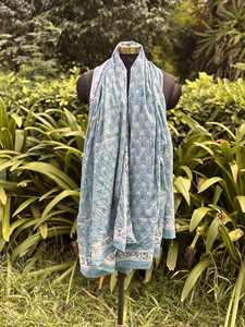 ผ้าคลุมชายหาดพิมพ์ลายบล็อกด้วยมือสำหรับผู้หญิง ผ้าฝ้าย ลายเพสลีย์หลากสี ใช้เป็นผ้าพันคอหรือชุดว่ายน้ำ ป้องกันรังสียูวี แห้งเร็ว - Product Image 5