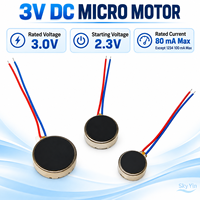 Moteur vibrant à monnayeur 3V DC, diamètres 8mm, 10mm, 12mm, fil de 30mm, pour appareils haptiques portables, référence 1027 1034, vente en gros