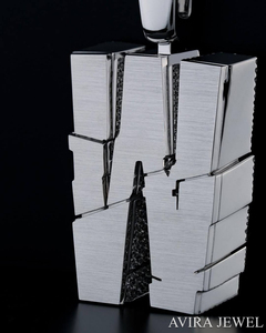 จี้ห้อยคอฮิปฮอปเงินแท้ 925 ประดับเพชรโมอิสซาไนต์แบบหมุนได้ รูปดาว ชุบทองคำเหลือง สำหรับทุกเพศ - Product Image 5