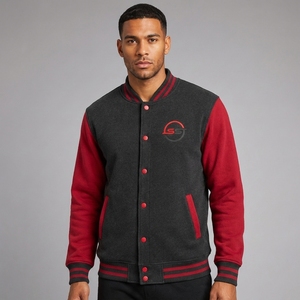 Blouson Bomber en Satin Personnalisé avec Logo pour Hommes, Style Universitaire, Hiver, Streetwear, Qualité Premium, Vêtement Décontracté pour Fans de Sport - Product Image 1