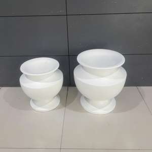 Maceta Moderna de Cerámica Gris Mate, Ecológica, Duradera, Ligera, para Todas las Estaciones, para Uso en Interiores/Exteriores, Hogar, Jardín, Vestíbulo de Hotel - Product Image 1