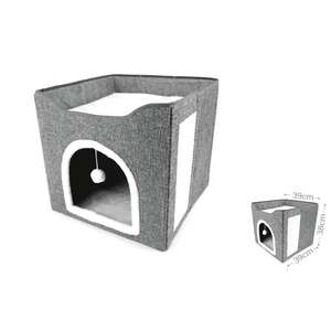 Casa Plegable para Gatos de Invierno, Refugio Interior Cálido y Suave con Diseño Sencillo, Cueva de Felpa para Mascotas - Product Image 5