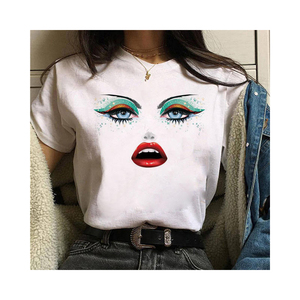 เสื้อยืดฟุตบอลลูกไม้ผู้หญิง Y2k ลายกราฟิก พิมพ์ลายตัวเลข ทรงโอเวอร์ไซส์ คอกลม แขนสั้น เสื้อหลวมๆ สำหรับฤดูร้อน - Product Image 2