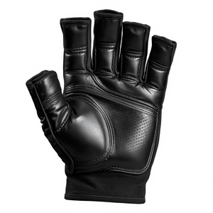 Gant de hockey sur gazon en PVC durable, demi-doigts, main gauche, rembourré, protection pour match et entraînement, équipement sportif, fournisseur en gros - Product Image 4