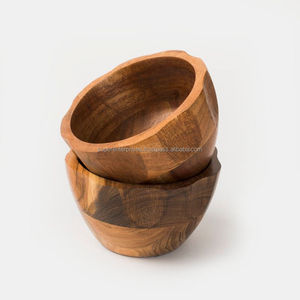 Bol de service en bois élégant pour la cuisine, idéal pour la salade, les fruits et le pain – Prêt à l'emploi au quotidien - Product Image 2